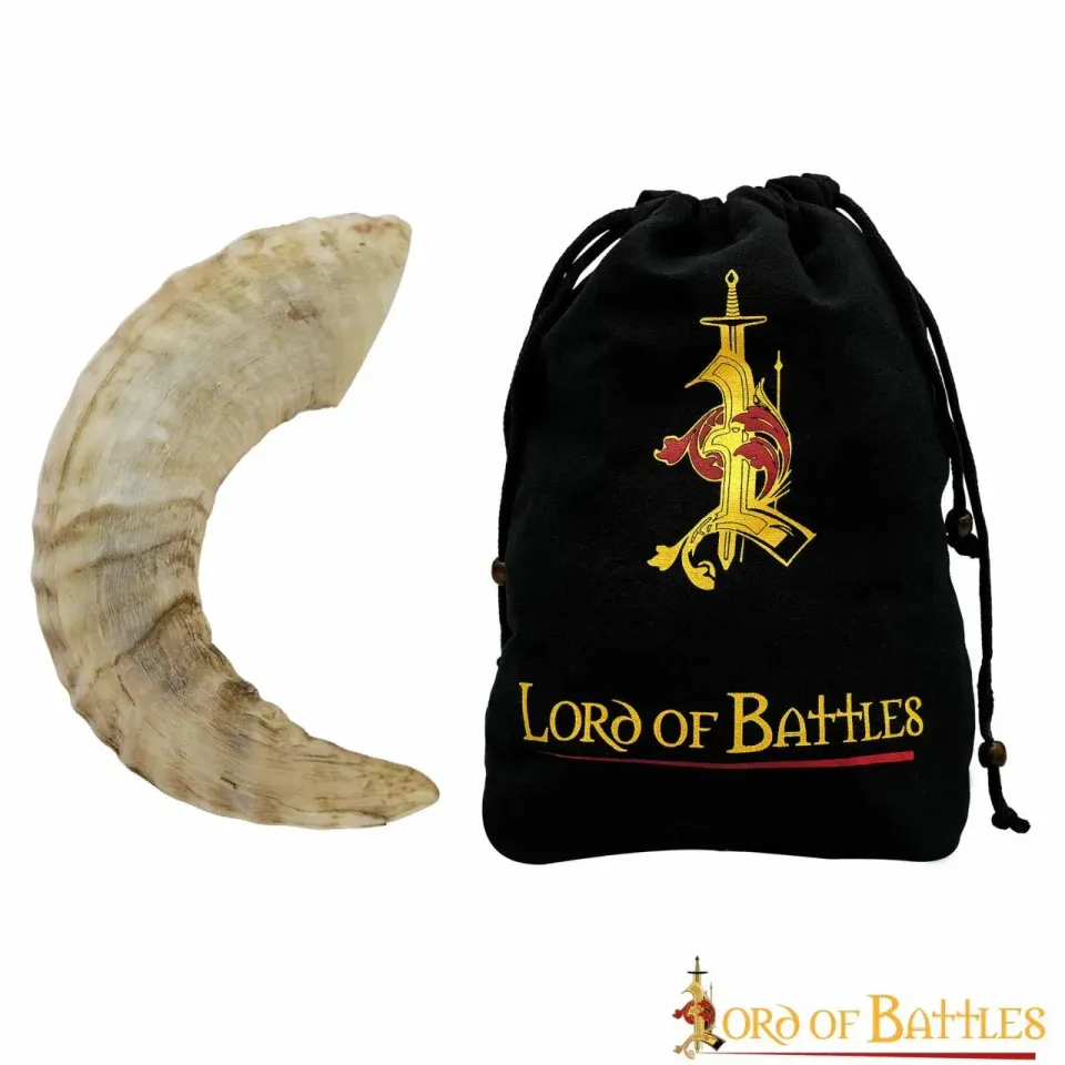 La Bottega di Merlino Corno da bere pecora 50 ml naturale fatto a mano