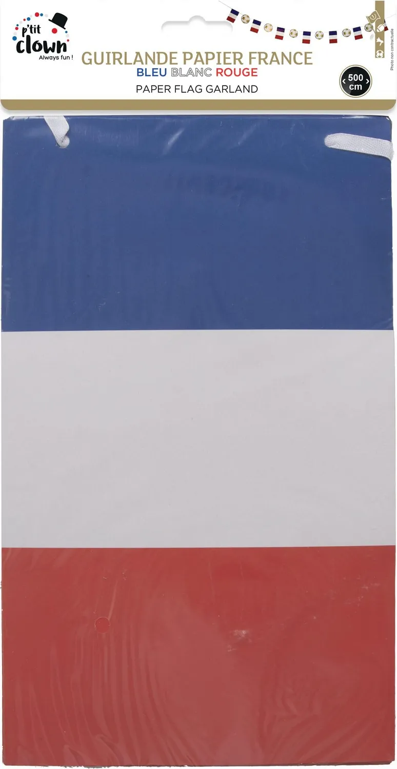 P'tit Clown 22399 ghirlanda Francia 5 m blu bianco rosso