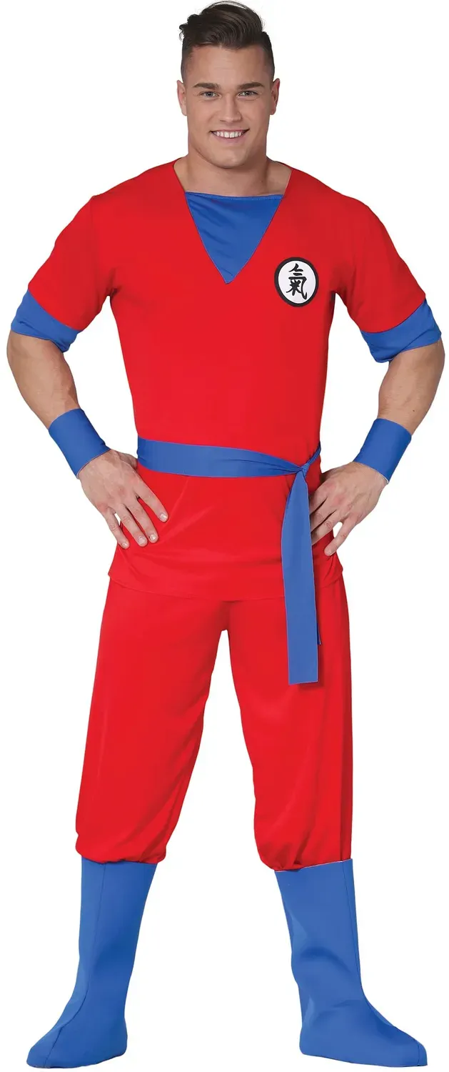 Guirca Costume Combattente Rosso Blu 14-16 Anni Carnevale
