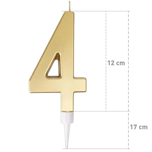 P'tit Clown 23954 candela numero 4 oro gigante