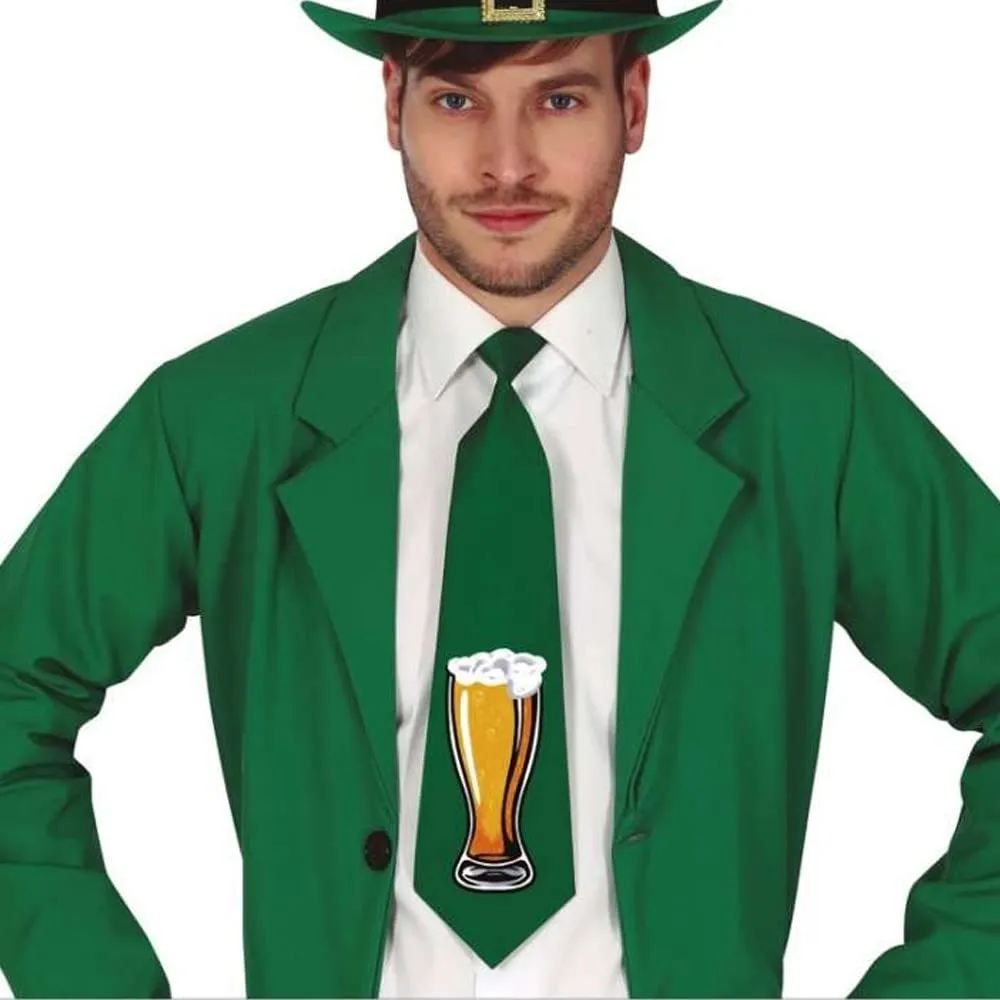 Fiestas Guirca Cravatta Verde Birra San Patrizio L