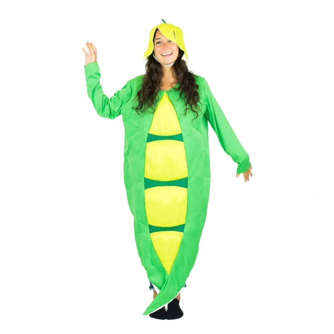Bodysocks Pisello costume adulto baccello verde