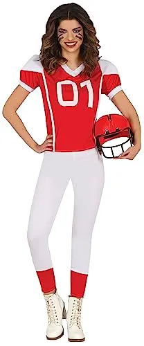 Fiestas Guirca Rugby Quarterback Rossa costume donna 40-42