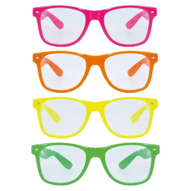 P'tit Clown Re22673 set 4 occhiali fluorescenti fluo