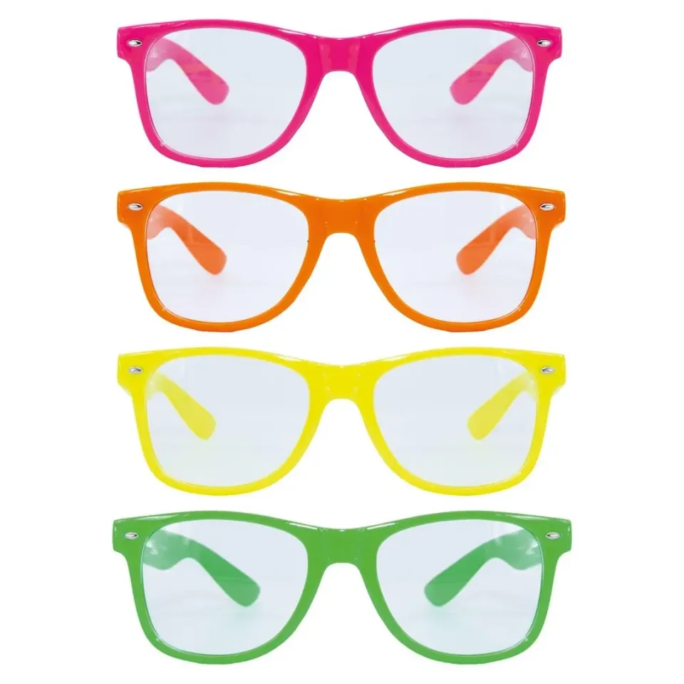 P'tit Clown Re22673 set 4 occhiali fluorescenti fluo