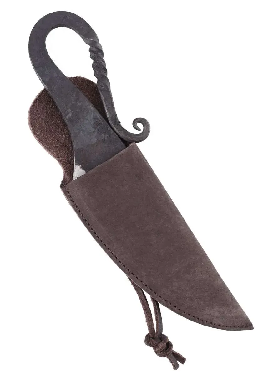 La Bottega di Merlino Coltello Medievale largo con custodia