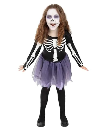 Funidelia Scheletro costume bambina nero con ossa