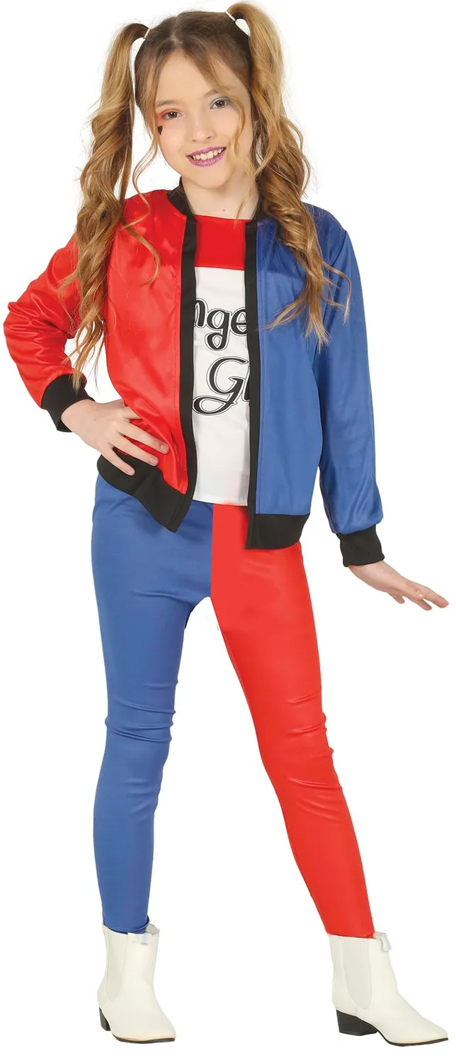 Guirca Dangerous Girl costume 3 pezzi 3-4 anni blu rosso