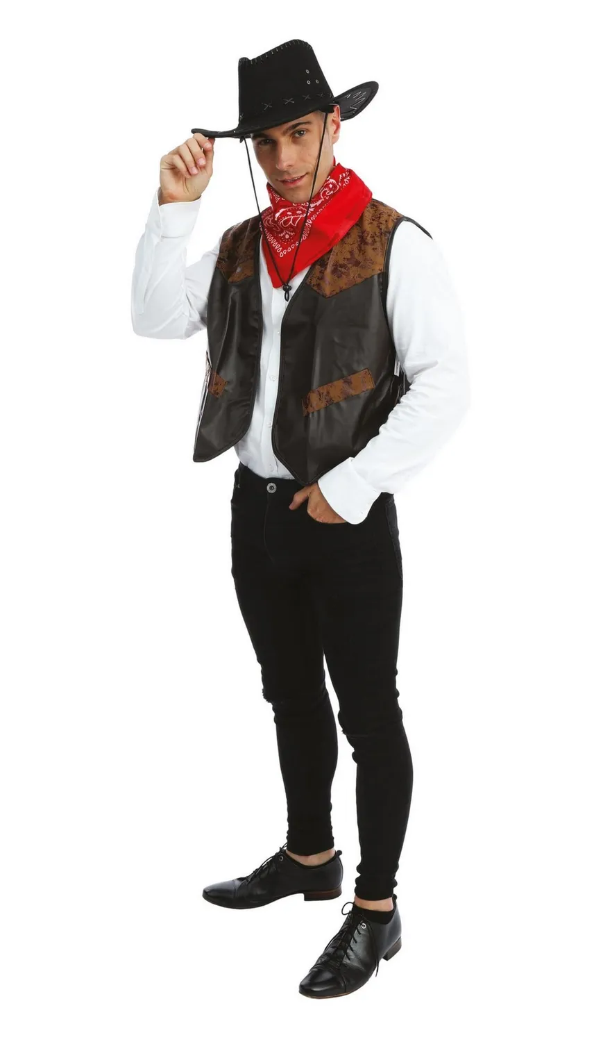 P'tit Clown 50670 gilet similpelle cowboy marrone taglia unica