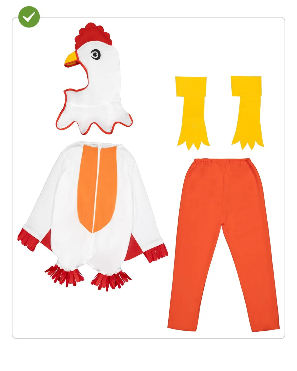 Funidelia costume pollo adulto L-XL tuta animali