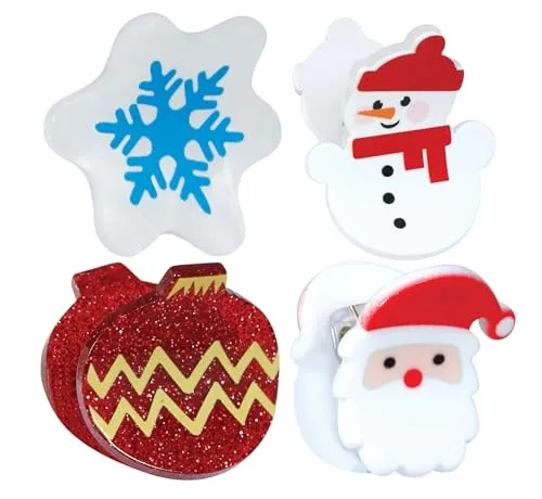 Fiestas Guirca fermagli capelli Natale donna set 5 pezzi 2,5 cm