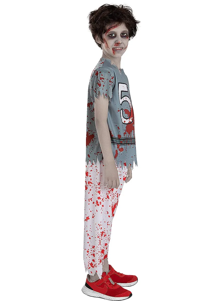 Funidelia Zombie Costume Rugbista Bambino Azzurro 3-4 Anni