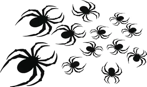 Fiestas Guirca Ragno decorazione parete e finestra nero PVC