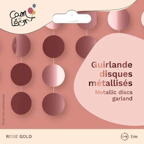 P'tit Clown RE22625 Ghirlanda Rosa Oro 5 m