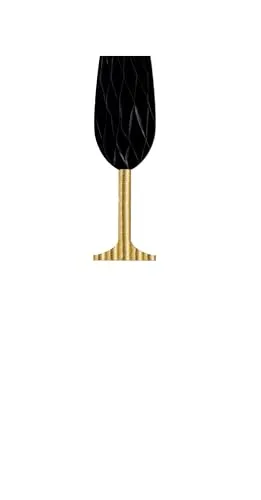 P'tit Clown re22846 tazza champagne decorazione oro nero