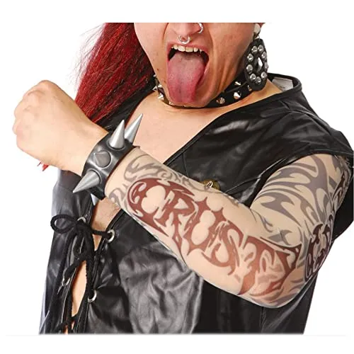 Guirca 16783 tatuaggi finti braccio punk multicolore