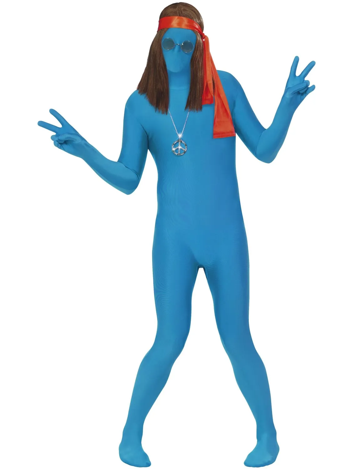 Smiffys Second Skin Suit tuta blu con marsupio