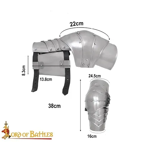 La Bottega di Merlino armatura da braccio acciaio 1,6 mm