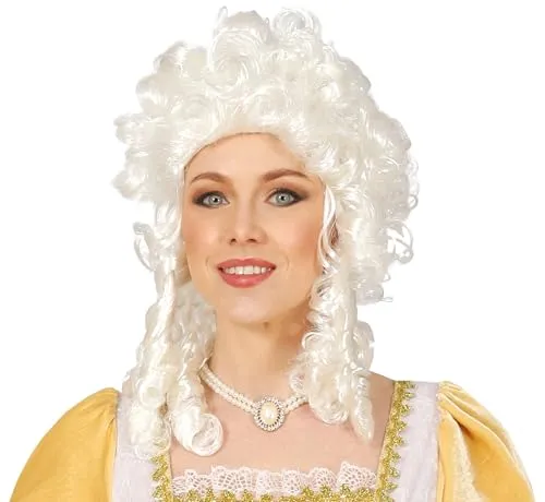 Fiestas Guirca Parrucca Marquesa Bianca per Barocco