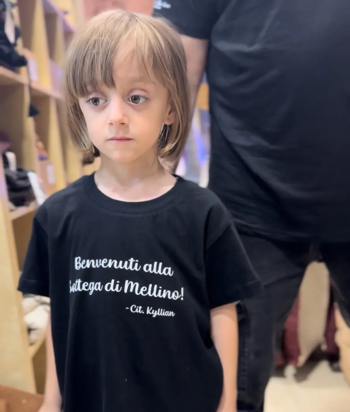 La Bottega di Merlino Benvenuti alla Bottega di Mellino maglietta nera cotone