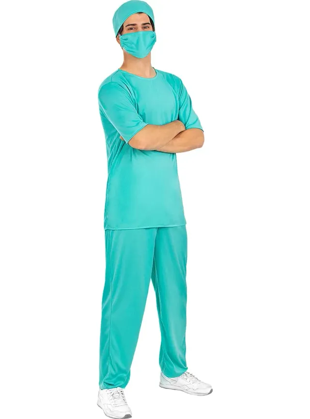 Funidelia Medico costume adulto M-L azzurro chirurgo