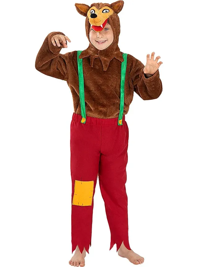 Funidelia Lupo Marrone Costume Bambino 5-6 Anni
