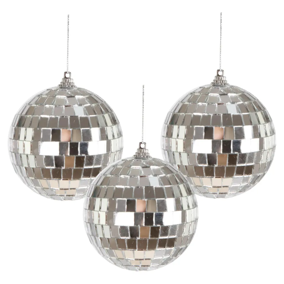 P'tit Clown 23458 Palline Specchiate 8 cm Set 3 Pezzi