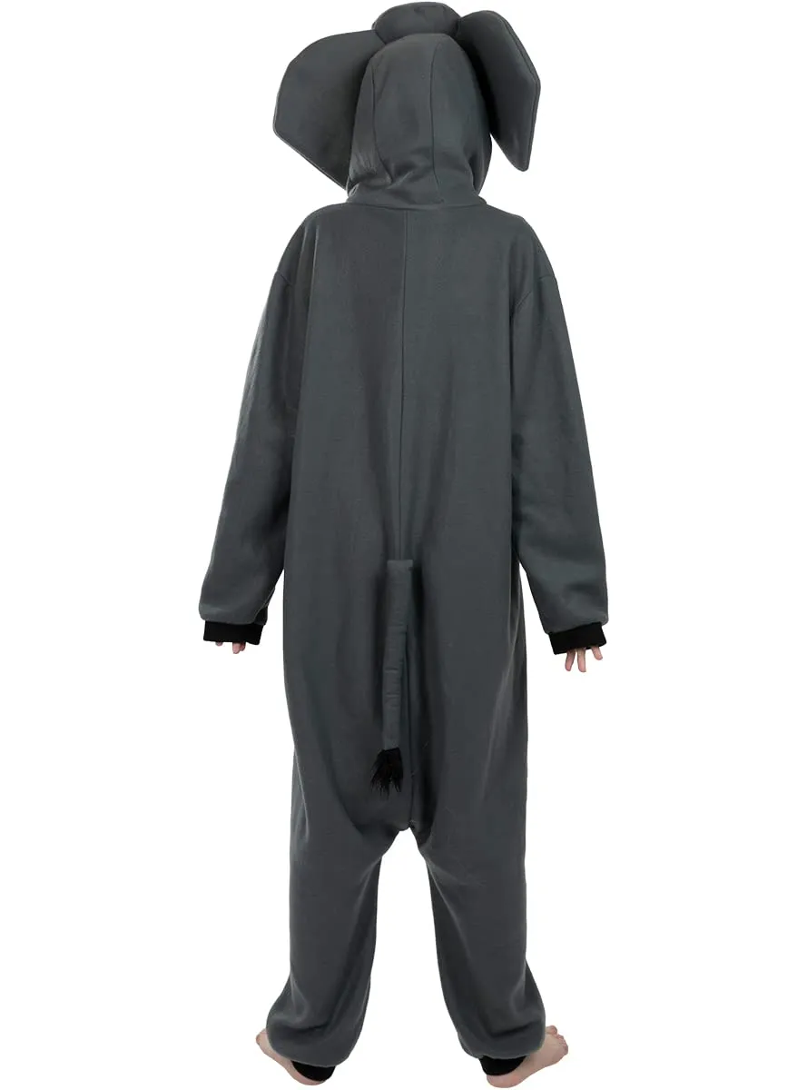 Funidelia Onesie Costume Elefante Adulto L-XL Grigio