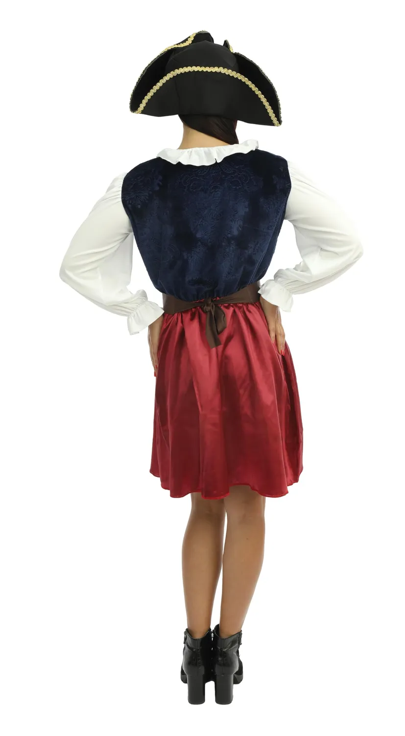 P'tit Clown Costume Pirata Uomo Blu L-XL