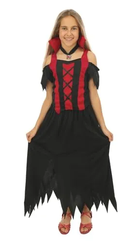 P'tit Clown 87417 costume vampirella bambina M nero rosso