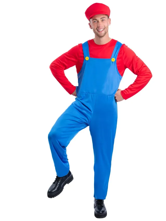 Smiffys Red Plumber Costume Idraulico Rosso M