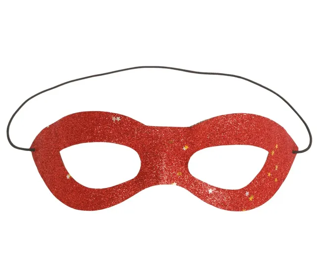 Fiestas Guirca Mascherina Rossa Stelle maschera occhi carnevale