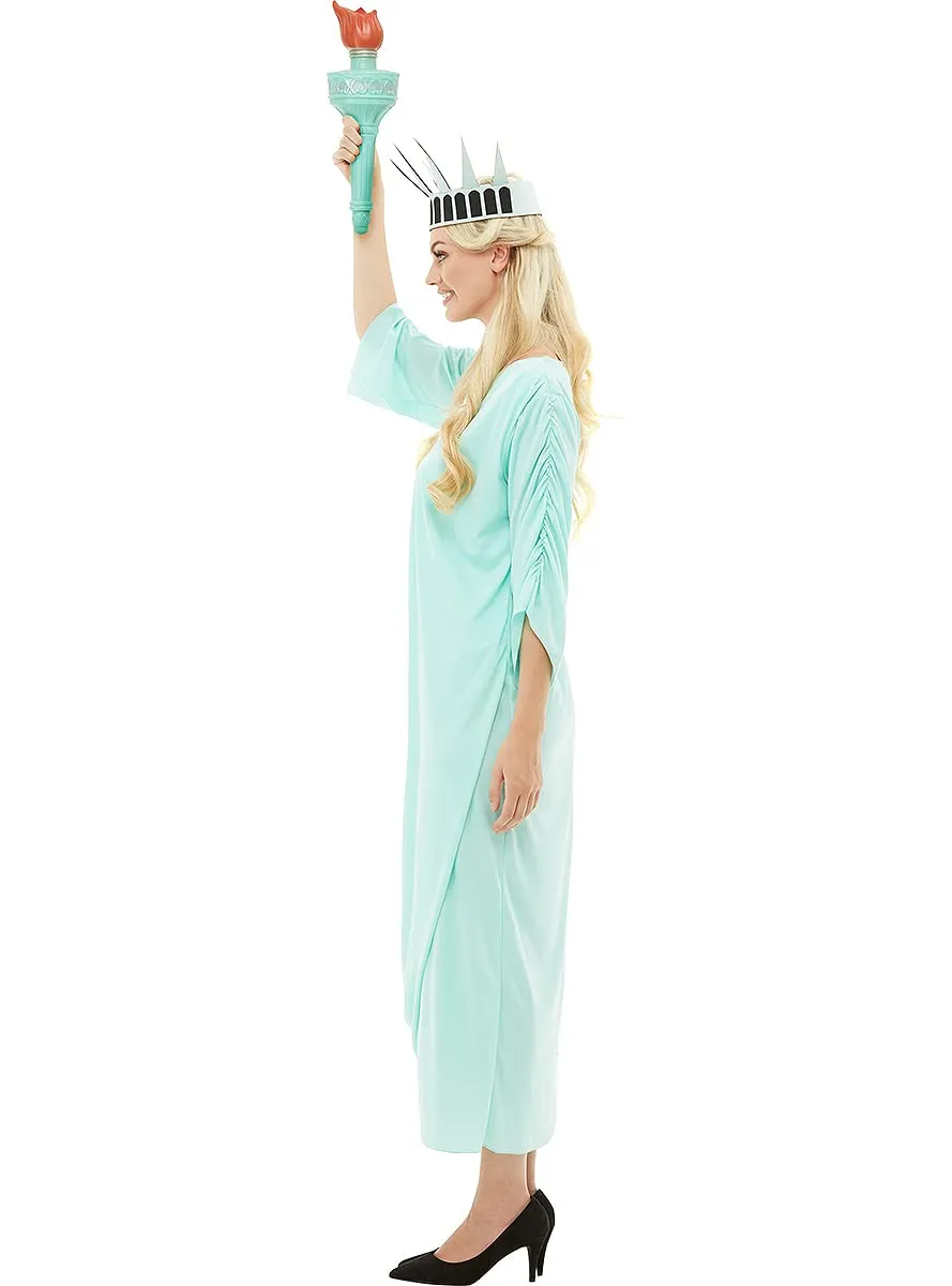 Funidelia Statua della Libertà costume donna azzurro con corona