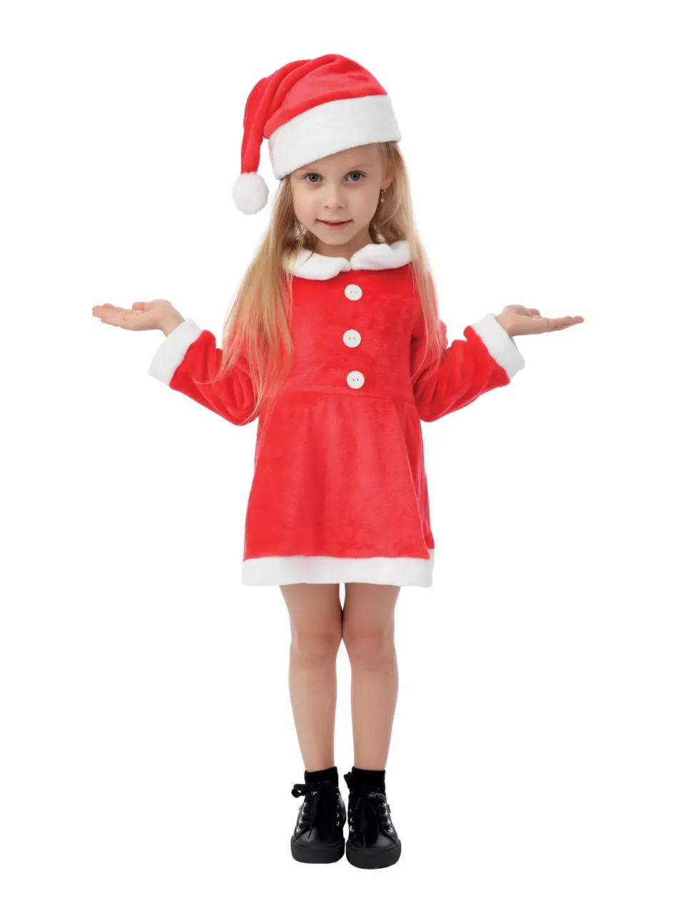 P'tit Clown Mamma Natale costume bambina 3-4 anni