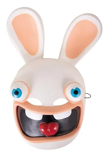P'tit Clown Maschera in PVC Coniglio Cretino Adulto