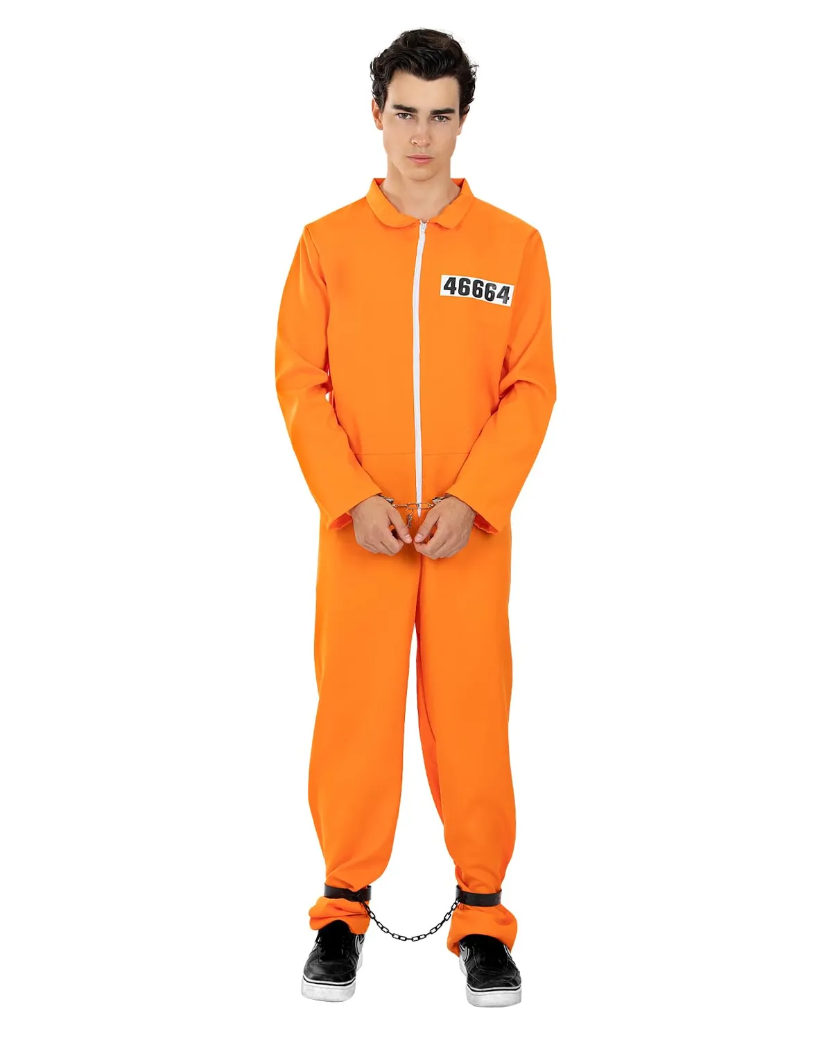 Funidelia Costume Carcerato Adulto Arancione Tuta Prigioniero