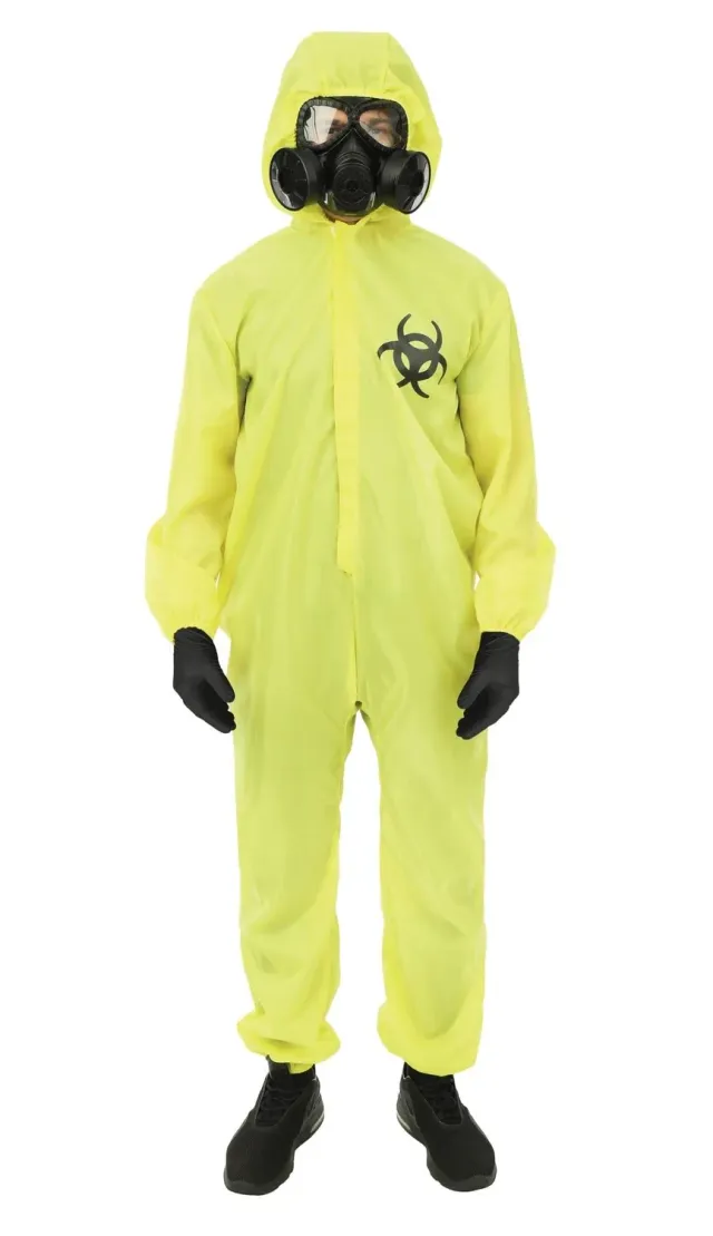 P'tit Clown costume pericolo biologico adulto giallo L-XL