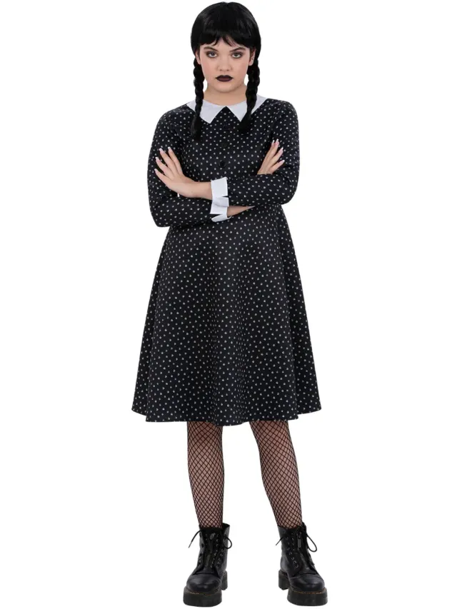 Smiffys Gothic School Girl costume bambina nero 10-12