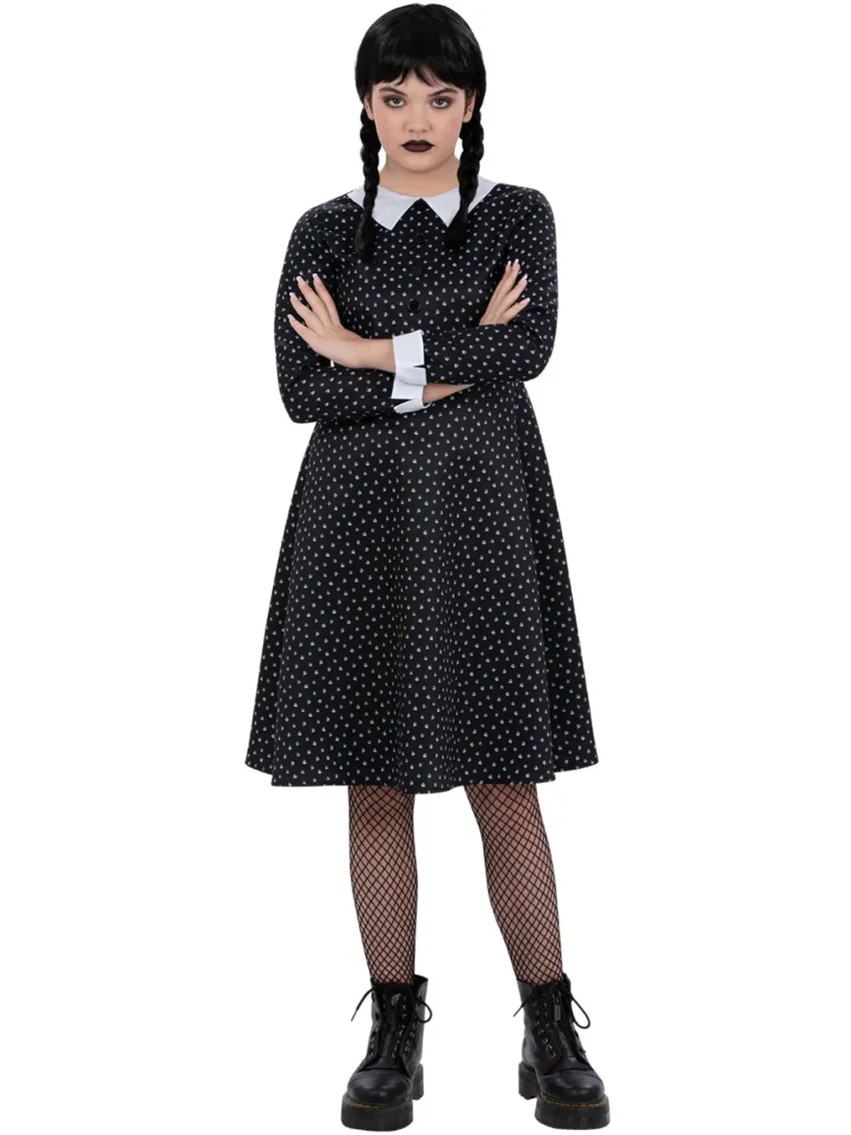 Smiffys Gothic School Girl costume bambina nero 10-12