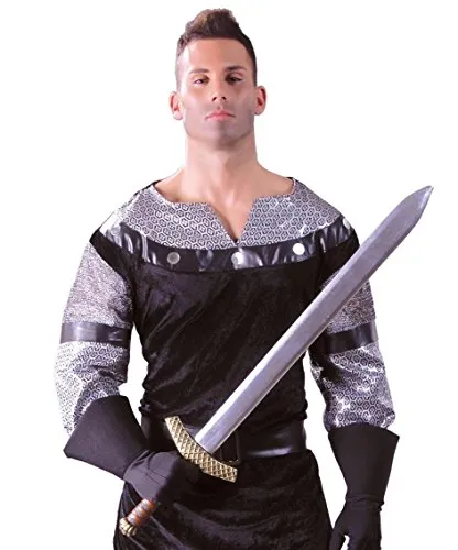 Guirca spada Re Medievale finta 85 cm argento cavaliere