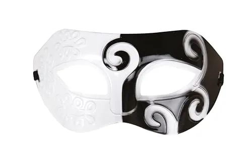P'tit Clown 23388 lupo maschera veneziana nero bianco