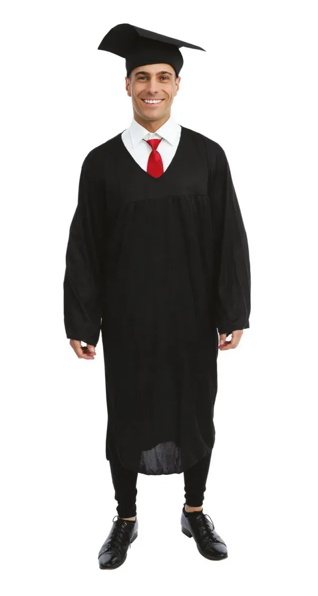 P'tit Clown Studente Americano costume adulto con cappello
