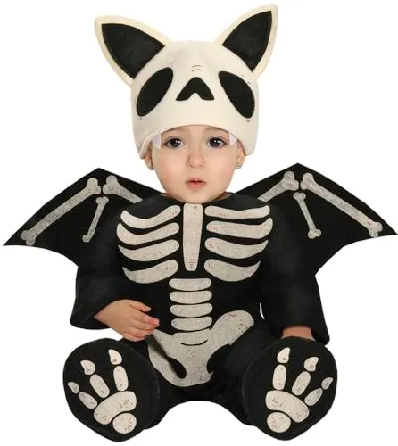 Guirca Scheletro Pipistrello costume bambino 12-18 mesi nero