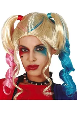 Fiestas Guirca parrucca codine colorate bambina Carnevale