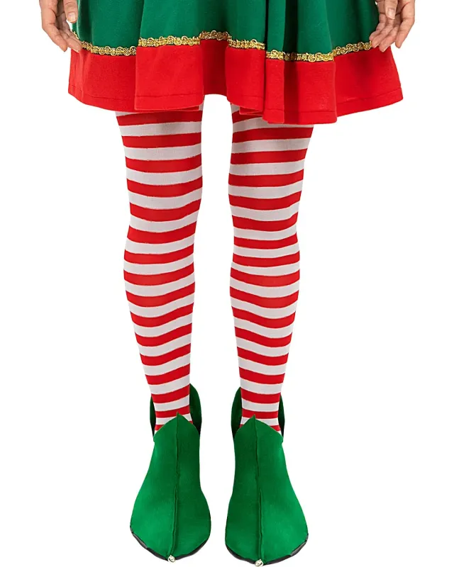 Funidelia Elfo collant donna rossi Natale poliestere
