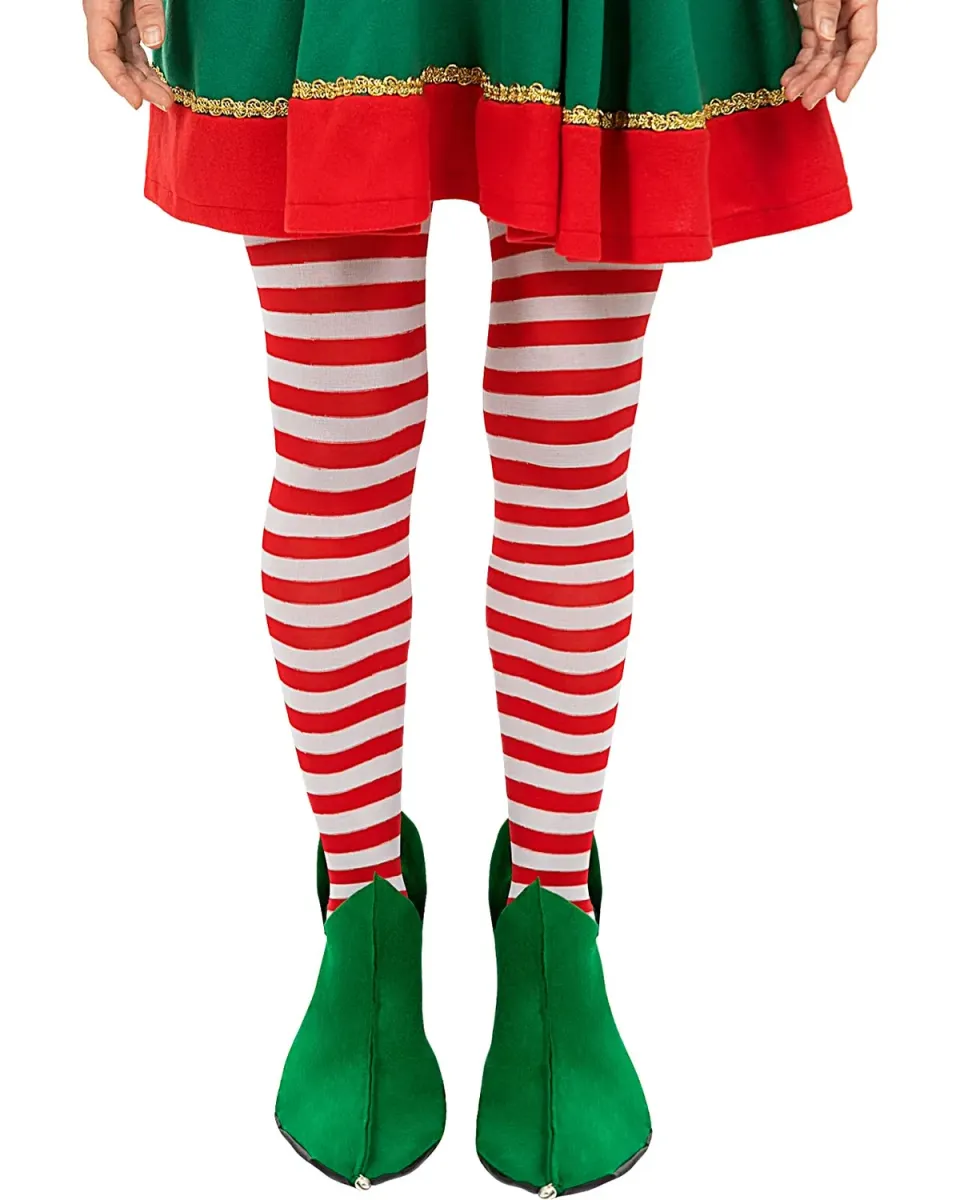 Funidelia Elfo collant donna rossi Natale poliestere