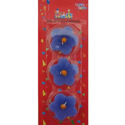 P'tit Clown Fiore Blu Candele Galleggianti 3 pz