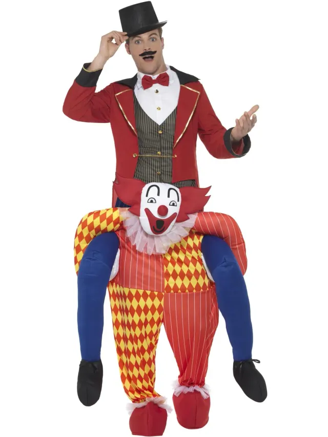 Smiffys Piggyback Clown costume pagliaccio cavalluccio uomo
