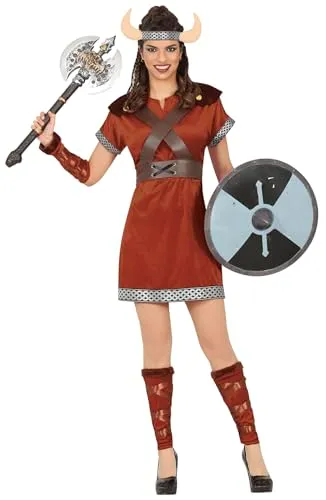 Guirca Vichinga Guerriera costume donna L con copricapo