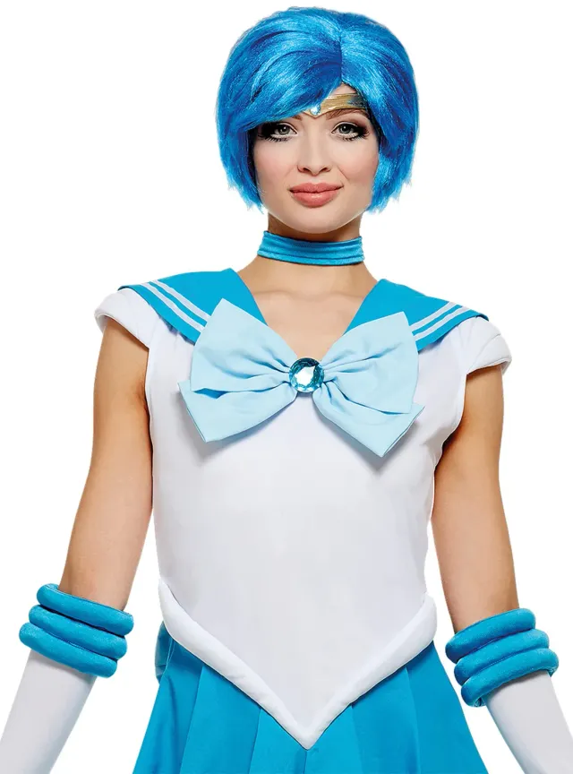 Funidelia Sailor Moon Mercury parrucca azzurra donna